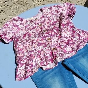 Jessica Simpson Purple Ditsy.  Toddler 4T